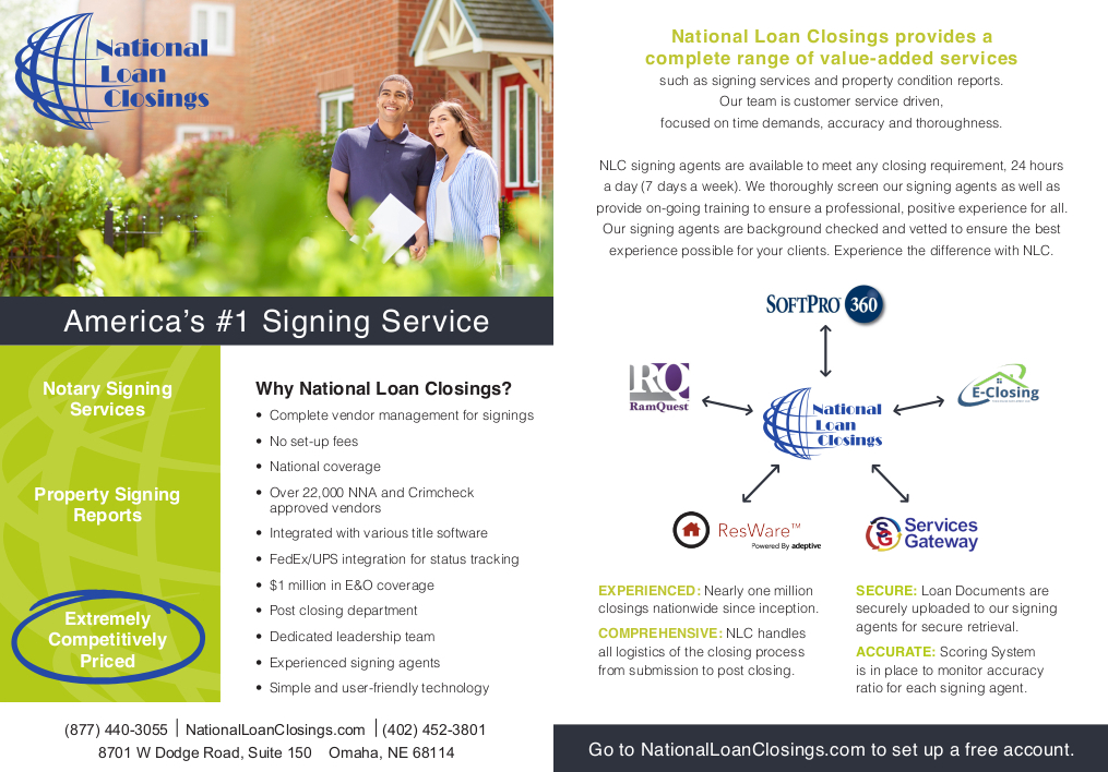 National Loan Closings Brochure